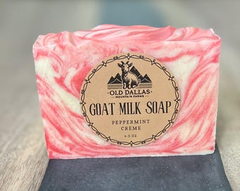 Handmade Goat Milk Soap – Peppermint Crème | Refreshing Essential Oil, Cooling & Hydrating