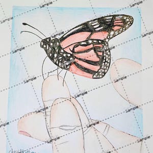 Stampa artistica di farfalle / Download immediato