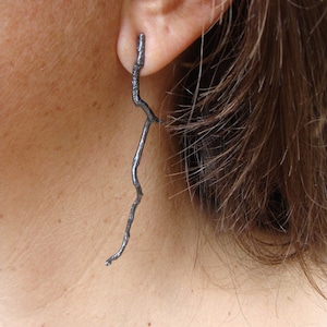 Long Branch Earrings -- Botanical Jewelry -- Nature Cast -- Ready to Ship