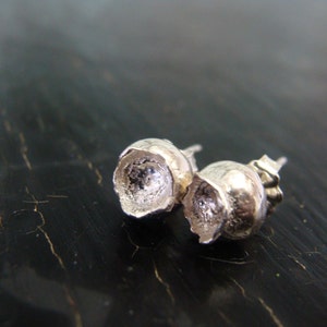 Mini Blueberry Posts, Sterling Silver and Vermeil, Nature Cast Botanical Jewelry