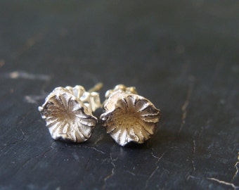 Water Lily Pistil Post Earrings -- Nature Cast Botanical Jewelry -- Ready to Ship