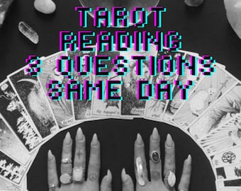 3 Questions - Same Day - Personalized Tarot Reading - Love - Career - Future - Spiritual Balance - Quick Consultation