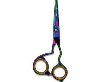 Ciseaux de barbier japonais en acier K510 Ciseaux professionnels en acier japonais 440C de qualité supérieure avec étui en cuir et huile pour ciseaux