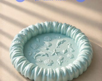 Coastal Jewelry Tray STL File - Seashell Ring Dish Catchall 3D Printable Model