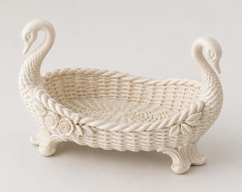 Swan Basket STL File, FDM Printable Decorative Storage Basket, Digital Download
