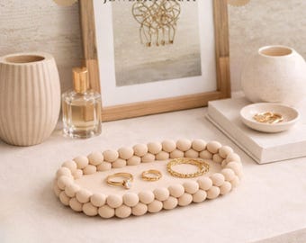 Pepple Jewelry Tray STL File - Bubble Round Organizer - Minimal Vanity Decor - 3D Printable Model