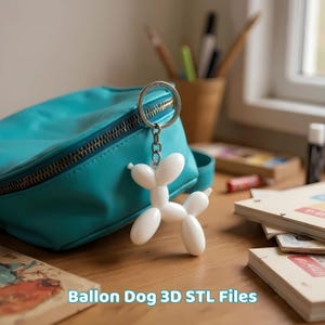 Balloon Dog Keychain STL File - Keychain 3D Printable Files - Keychain Gift Idea