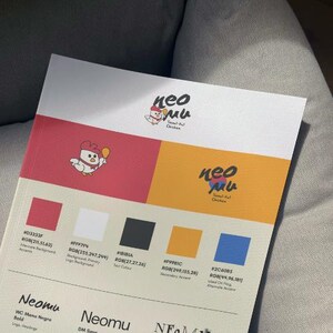 Full Kit - Brand Richtlinien Vorlage, Menü-Design, Poster-Design | koreanischer Hühnerladen | Figma Vorlage