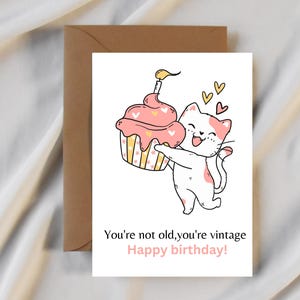 Personalisierte Katzenkarte Alles Gute zum Geburtstag, Liebe für Katzeneltern, 4 Seitenkarten für Katzenliebhaber