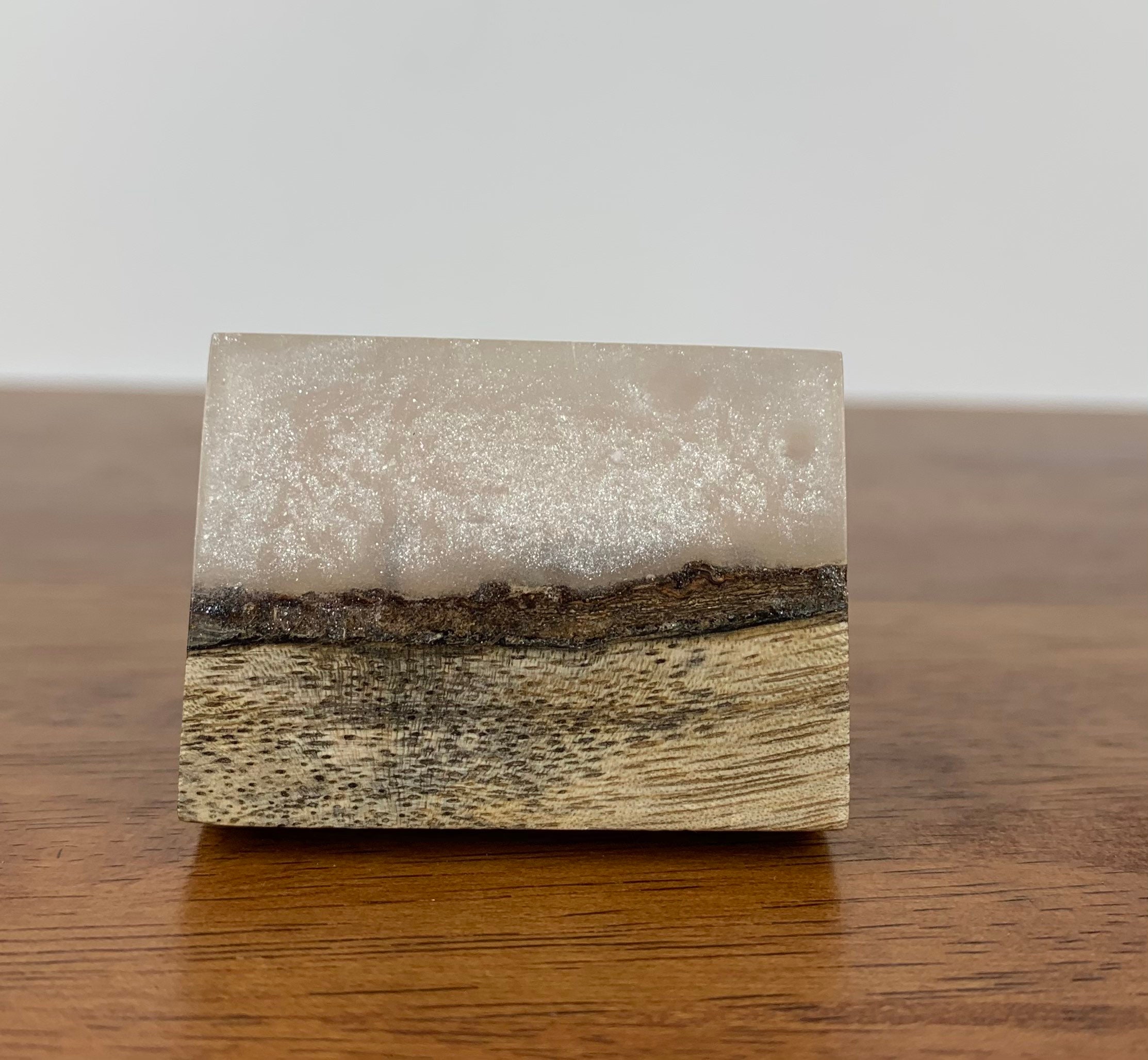 Perla y madera drawer knob perilla del gabinete de madera | Etsy