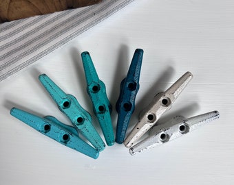 Boat Cleat Wall Hook, Painted Wall Hook, Boat Cleat Wall Hook - Nautical Hook, Curtain Tieback, Cabinet Pulls, Nautical Drawer Pulls