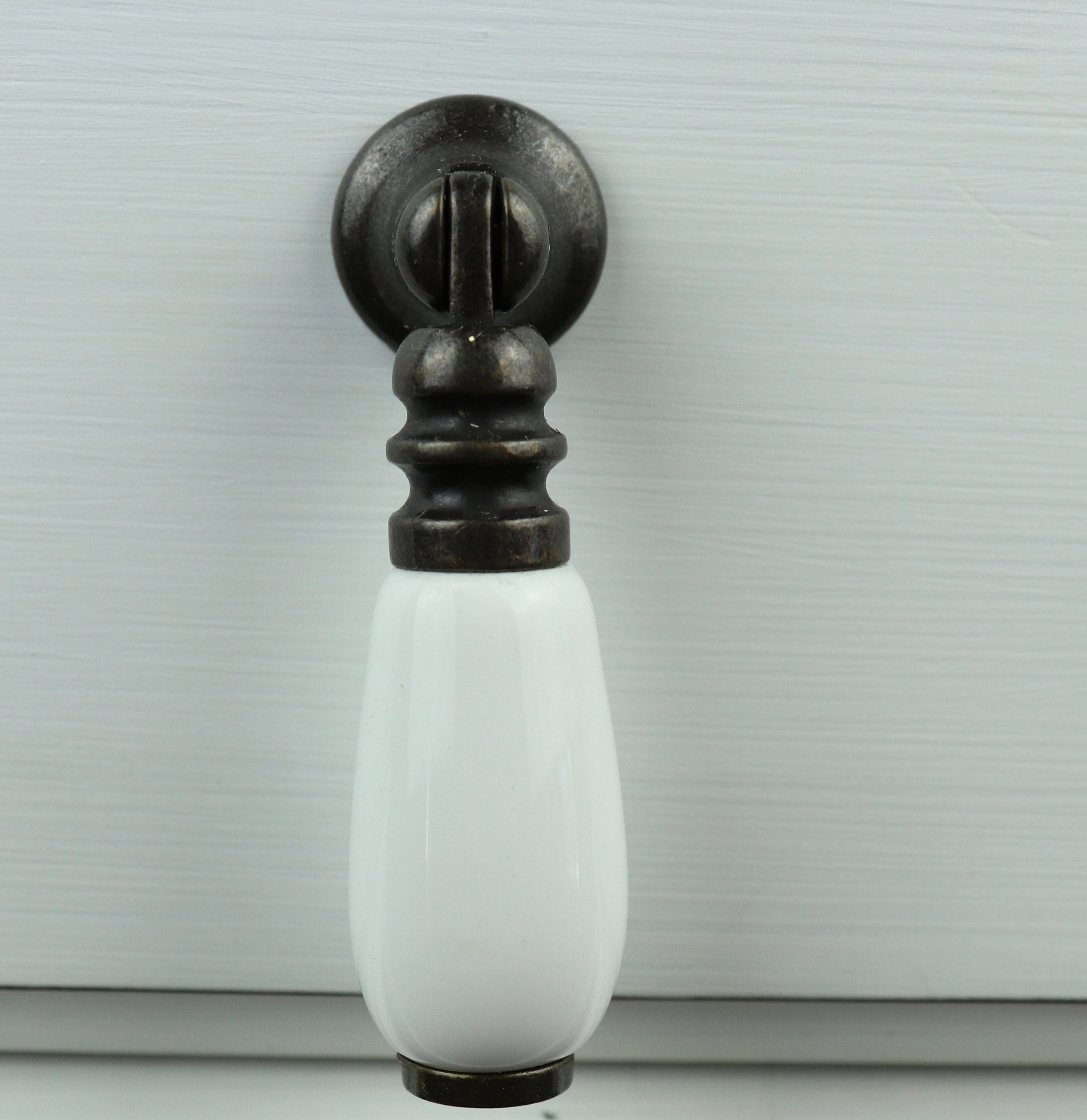 White Pendant Drop Pull Teardrop Pendant White Ceramic Etsy