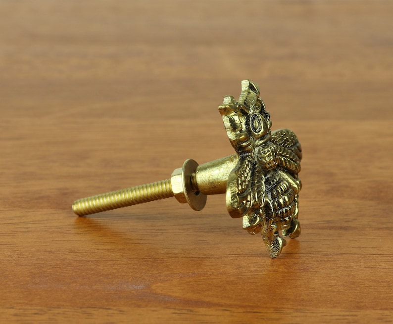 Antique Gold Bumble Bee Drawer Knobs Metal Bee Etsy