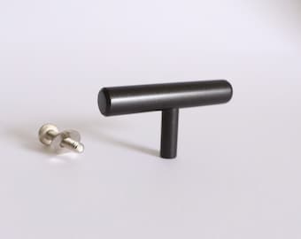 SALE T-Knob Bronze Cabinet Drawer Knobs Modern Farmhouse Kitchen Bathroom