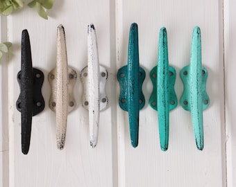 Wall Hook, Boat Cleat Wall Hook - Nautical Hook, Curtain Tieback, Cabinet Pulls, Nautical Drawer Pulls