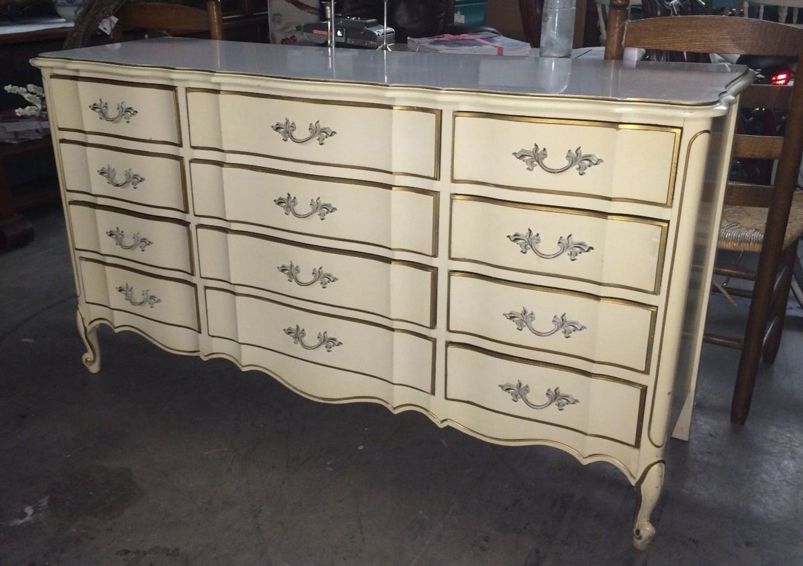 Dixie French Provincial 12 Drawer Dresser Vintage Etsy