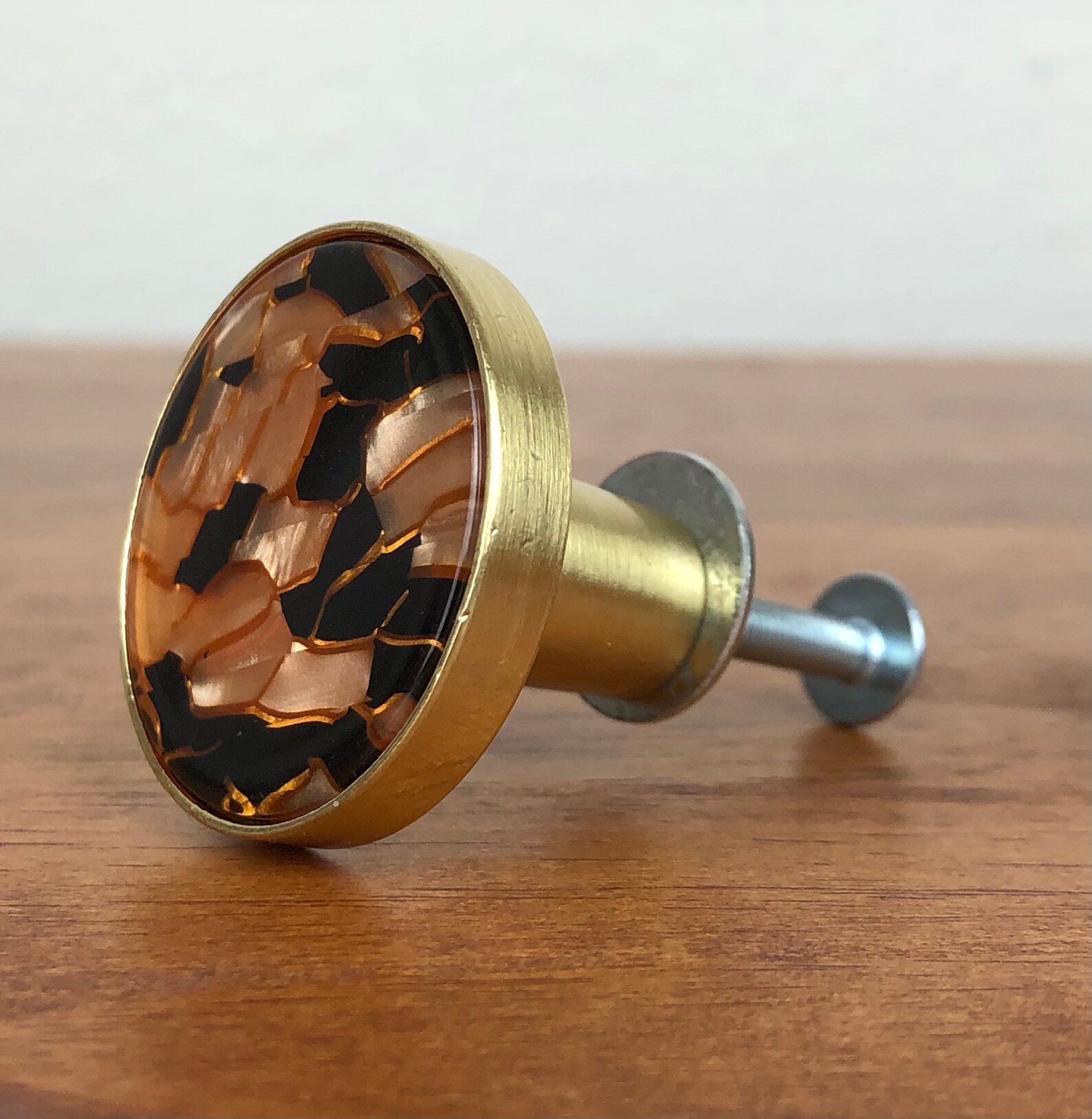 Gold Drawer Knobs Gold Knobs with Gold and Black Etsy