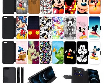 Mickey Mouse Disney-Inspired Custom Flip/Wallet Phone Case for iPhone, Pixel, Galaxy Gift (S2)