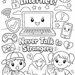 Målarbild om internetsäkerhet
