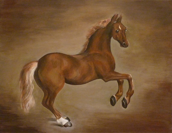 Graceful Brown Horse Acrylic Painting On Canvas 18x14in Etsy Graceful Brown Horse Acrylic Painting On Canvas 18x14in Etsy