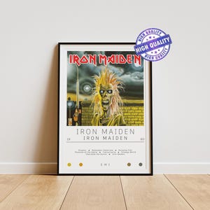 Iron Maiden Poster | Iron Maiden Poster | Album Poster Prints | Wall Decor Posters | Album Cover | Metal Music Poster
