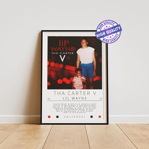 Póster de Lil Wayne / Póster de Tha Carter V / Impresiones de pósteres de álbumes / Pósteres de decoración de pared / Portadas de álbumes / Póster de música hip-hop