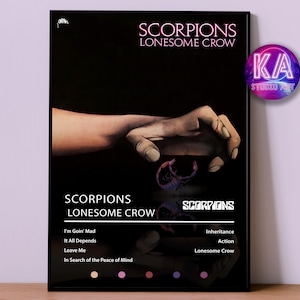 Poster Skorpione | Einsame Krähe Poster | Album Poster Drucke | Wanddekor Poster | Album-Cover | Rock Musik Poster