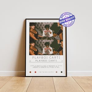 Póster de PlayBoi Carti / Póster de Playboi Carti / Impresiones de pósteres de álbumes / Pósteres de decoración de pared / Portada de álbum / Póster de música rap