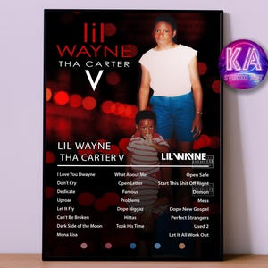 Póster de Lil Wayne / Póster de Tha Carter V / Impresiones de pósteres de álbumes / Pósteres de decoración de paredes / Portadas de álbumes / Póster de música hip-hop