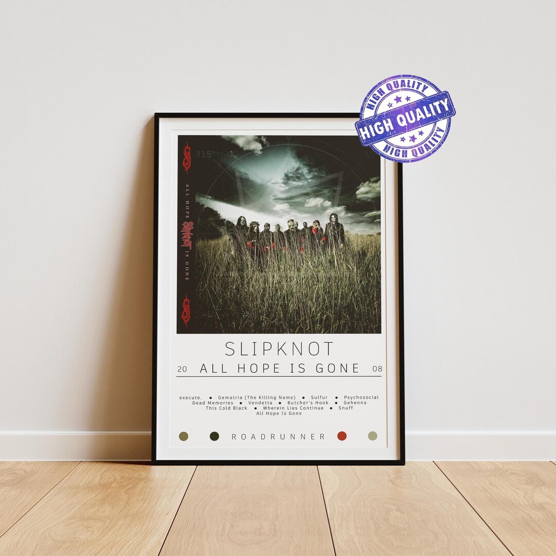 Slipknot Poster All Hope is Gone Poster Album Poster Prints Wall — free download