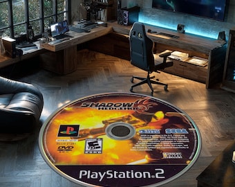 CD Rug, Popular Video Game Disc & Cd Rug, CD Record, Hit Run, Gaming Room Decor Rug, Gamer Gift, Shadow Rug, Retro Game Ps2 Washable Rug