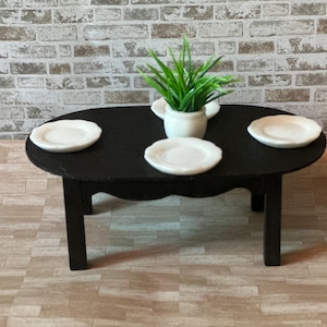 Oblong miniature dining table