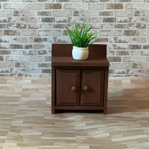 Miniature wood cabinet with doors