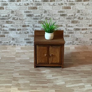 Miniature wood cabinet with doors