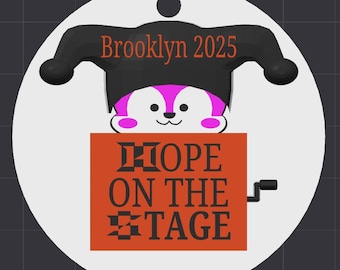 BT21 Brooklyn Mang Keychain STL | J-Hope Tour 3D Print File | K-Pop Digital Download | Hope on the Stage | BTS Army Gift