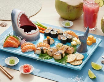 2 Pack Set shark charcuteri charcuterie board: Ocean Theme Dinnerware