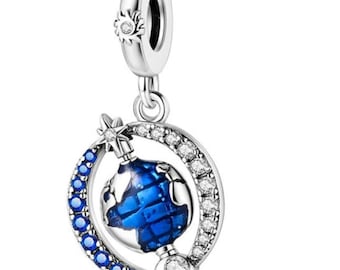Pandora Spinning Globe Charm - S925 Sterling Silver