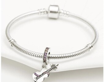 Pandora Violin Charm - S925 Sterling Silver