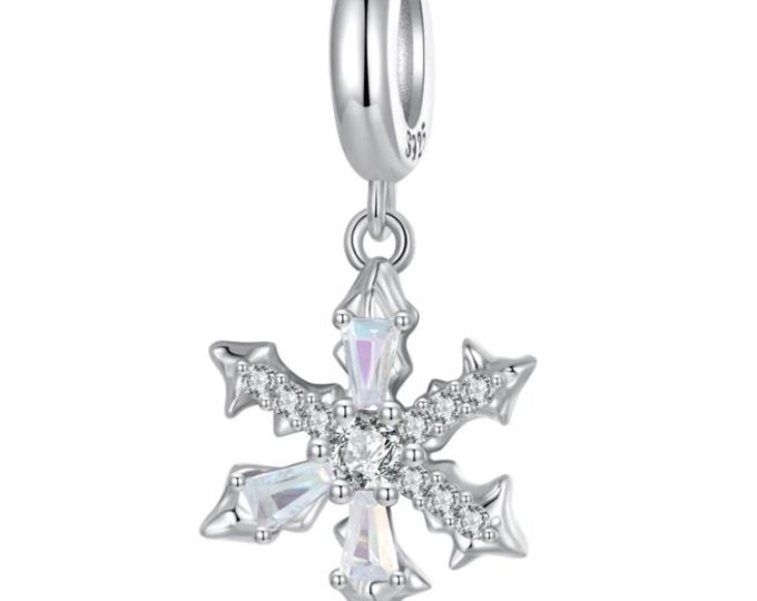 Ice Shell Charm Pandora Ice Crystal Pendant Charm, Charm for Bracelet, 925 Sterling ...