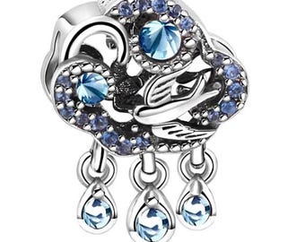 Pandora Cloud and Swallow Charm, 925 Sterling Silver