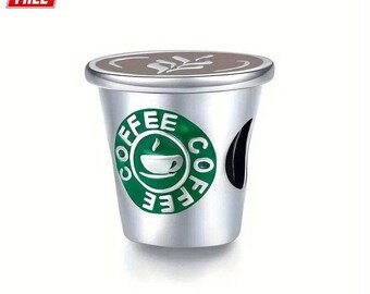 Sterling Silver Coffee Charm - Hot Chocolate Charm for Bracelet
