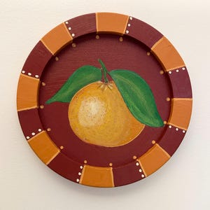 Framed wall art, original artwork, fruit painting, painting, orange art, fruit decor, kitchen decor