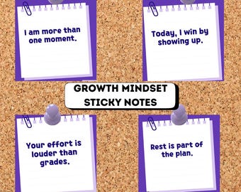 Sticky Notes voor groeimindset: positieve affirmaties voor in de klas (pdf)