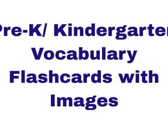 Pre-K woordenschat Flash-kaarten: 132 woorden met afbeeldingen (afdrukbare pdf 5 x 3 inch)