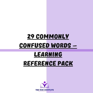 Commonly Confused Words Reference Pack – Printable Grammar Tool for Students | 29 Word Pairs