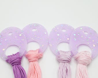 Pastel Purple Acrylic Floss Drops - Embroidery Organizer - Cross Stitch Thread Floss Drop