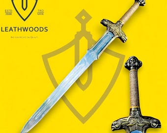 手作りファンタジーソード | バーバリアンスタイルのバイキングブレード | 壁飾り、コスプレ小道具、花婿の付添人への贈り物、彼への贈り物
