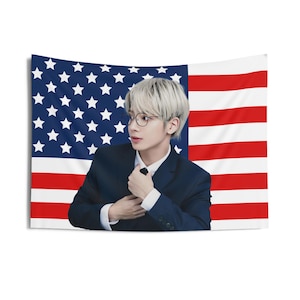 Taehyun in Suit American Flag, Txt Concert Banner, Txt Kpop Flag, Txt Santuary, Txt 2025