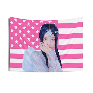 Njz Hanni Angel Pink American Flag, Njz Concert Banner, Njz Kpop Flag, Njz Supernatural, Njz 2025