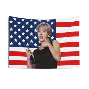 Txt Taehyun Tanktop American Flag, Txt Concert Banner, Txt Kpop Flag, Txt Santuary, Txt 2025